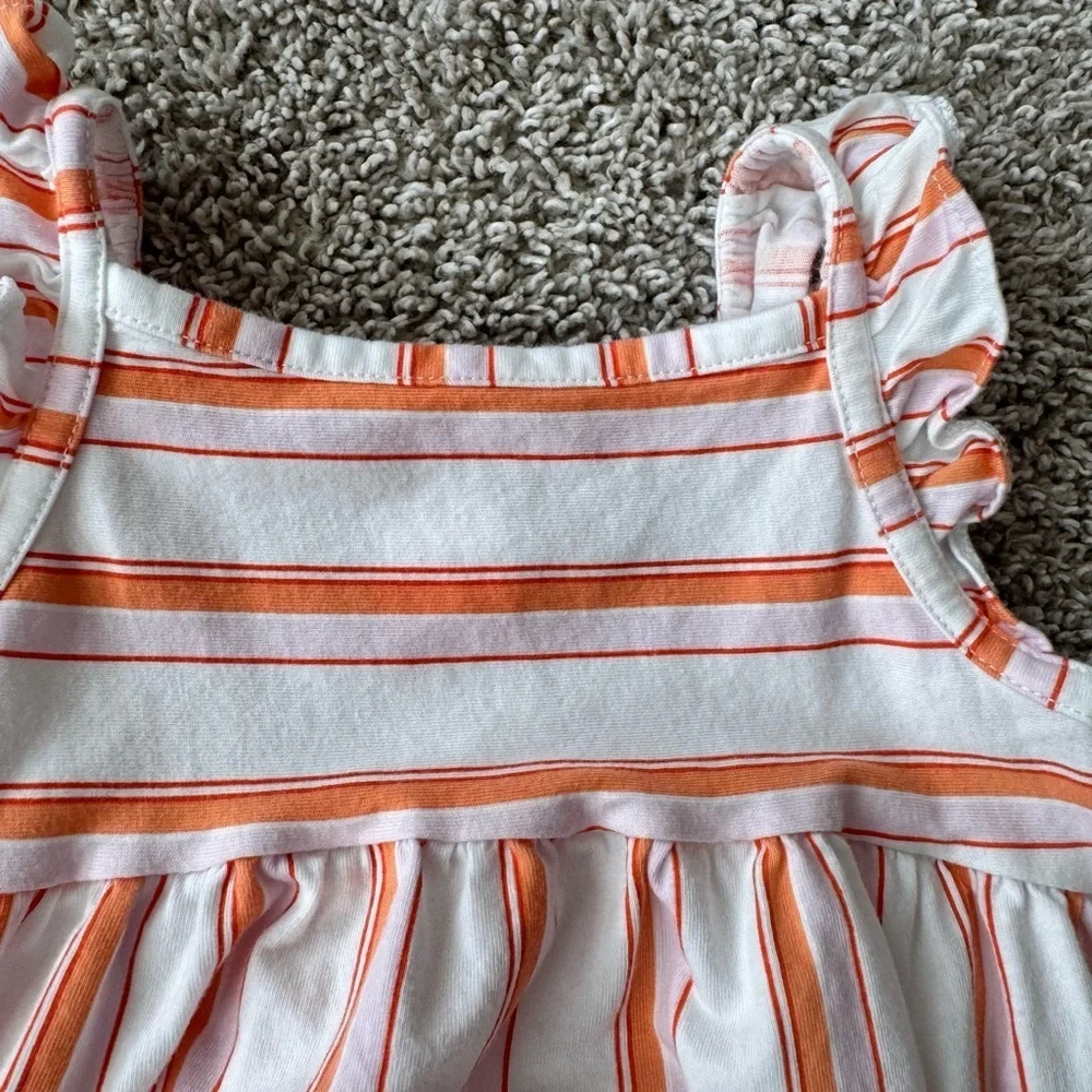 Carter’s Toddler Girl Striped Ruffle Dress Sundress Flutter Sleeves 24 Months